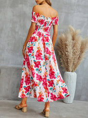 Vestido estampado con cintura dividida