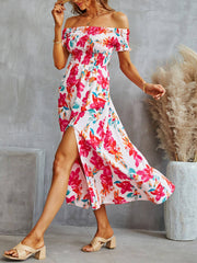 Vestido estampado con cintura dividida