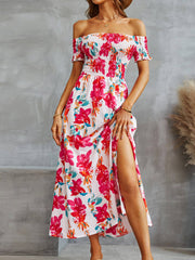 Vestido estampado con cintura dividida