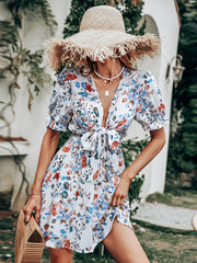 Vestido con estampado de cintura