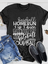 Kurzärmliges T-Shirt mit Baseball-Mom-Print