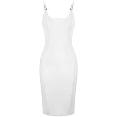 Ärmelloses Overknee-Bandagekleid mit Riemchen und Metall-Zierschnalle PF19105