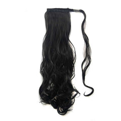 Velcro ponytail curly hair wig extension piece
