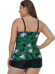 Traje de baño de playa Plus con estampado superior