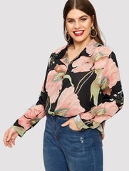 All-Match Long-Sleeved Printed Shirt