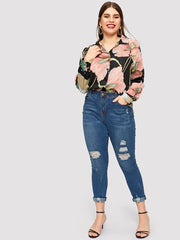 All-Match Long-Sleeved Printed Shirt