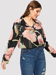 All-Match Long-Sleeved Printed Shirt
