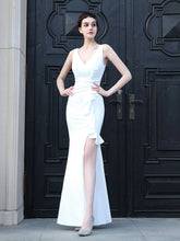 Elegante falda larga y delgada de cola de pez