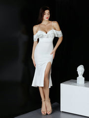 Vestido de cola de pez para dama delgada