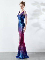 Sexy Abendkleid mit Farbverlauf