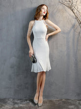 Colorful bead short banquet evening dress