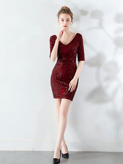 Short Sequin banquet evening dress