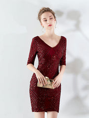 Short Sequin banquet evening dress