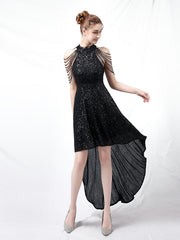 Slim and slim mid length evening dress