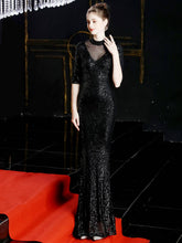 Vestido de noche de cola de pez delgado