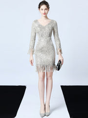 Medium and long slim fishtail dress