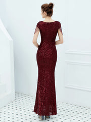 Elegantes langes, schmales Abendkleid mit Fischschwanz