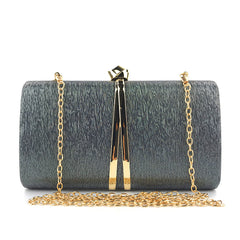 Bolso de mano para dama con barra de hardware, bolso de noche, bolso de mano 2145