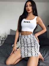 Trägertop mit Buchstaben-Print und Schulterriemen