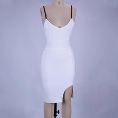 Ärmelloses Mini-Bandage-Kleid mit Riemchendesign und Cut-Outs PF1107