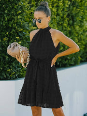 Halterneck Chiffon Dress