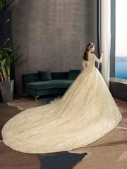 Vestido de novia estilo Hepburn vintage de manga larga y cuello alto