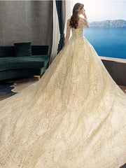 Vestido de novia estilo Hepburn vintage de manga larga y cuello alto