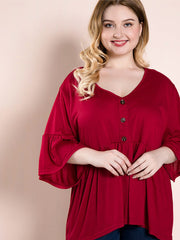 Commuter Cuello en V holgado Retro