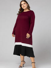 Elegantes Temperament Rundhals Big Swing Kleid