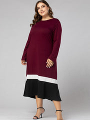 Elegantes Temperament Rundhals Big Swing Kleid