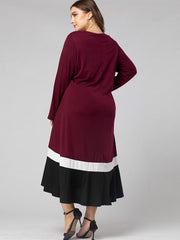 Elegantes Temperament Rundhals Big Swing Kleid