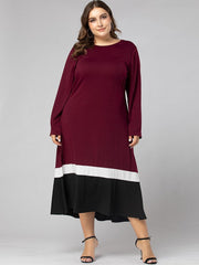 Elegantes Temperament Rundhals Big Swing Kleid