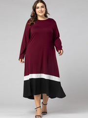 Elegantes Temperament Rundhals Big Swing Kleid