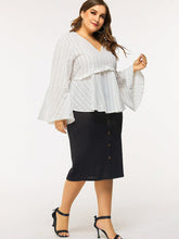 Slim Fit Blouse With Pullover V-neck