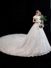 Vestido de novia de lujo con nudo de encaje de fantasía de Super Fairy