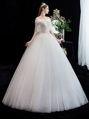 Vestido de novia ligero de un solo hombro