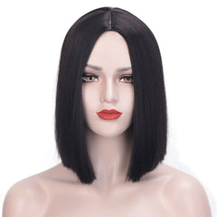 Short straight BoBo head dyed gradient wig