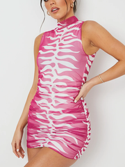 Vestido estampado de cuello alto Speed