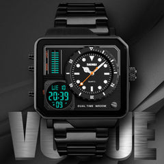 Relojes minimalistas para hombre con correa de acero inoxidable sólido, reloj resistente al agua.