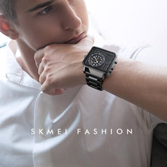 Relojes minimalistas para hombre con correa de acero inoxidable sólido, reloj resistente al agua.