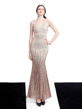 vestido de noche largo de cola de pez