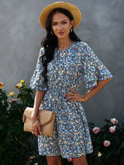 Vestido de gasa floral