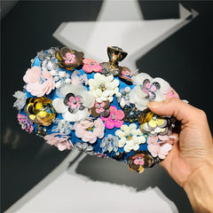 Lady Flower Beaded Banquet Party Clutch Bag Bag2107