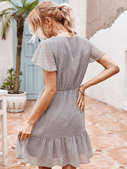 otus leaf sleeve embroidery craft long dress