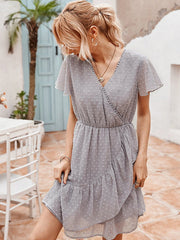 otus leaf sleeve embroidery craft long dress