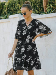 Vestido de gasa floral