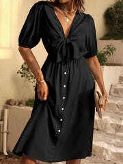 Boho-Kleid mit V-Ausschnitt