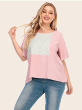 Camiseta extragrande de rayas en contraste