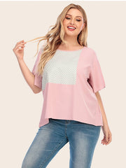 Übergroßes T-Shirt mit Kontraststreifen