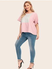 Übergroßes T-Shirt mit Kontraststreifen